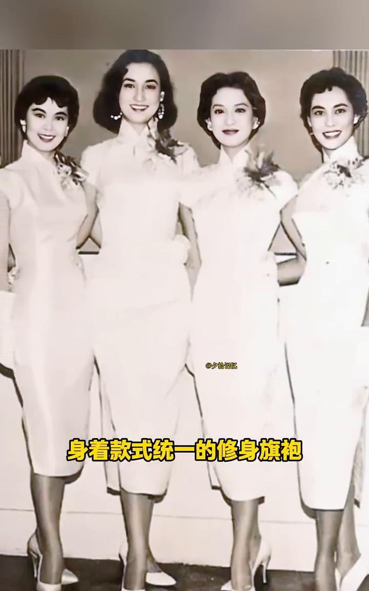 上世纪50年代，五位璀璨夺目的女演员留下的一张惊艳世人的合影。从左到右依次是葛兰