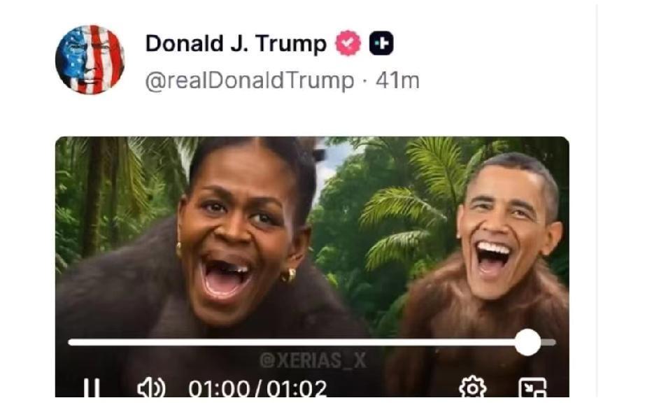 一张图被删了，但问题没解决，大家还在吵。2月5号晚上，特朗普发了个视频，把奥