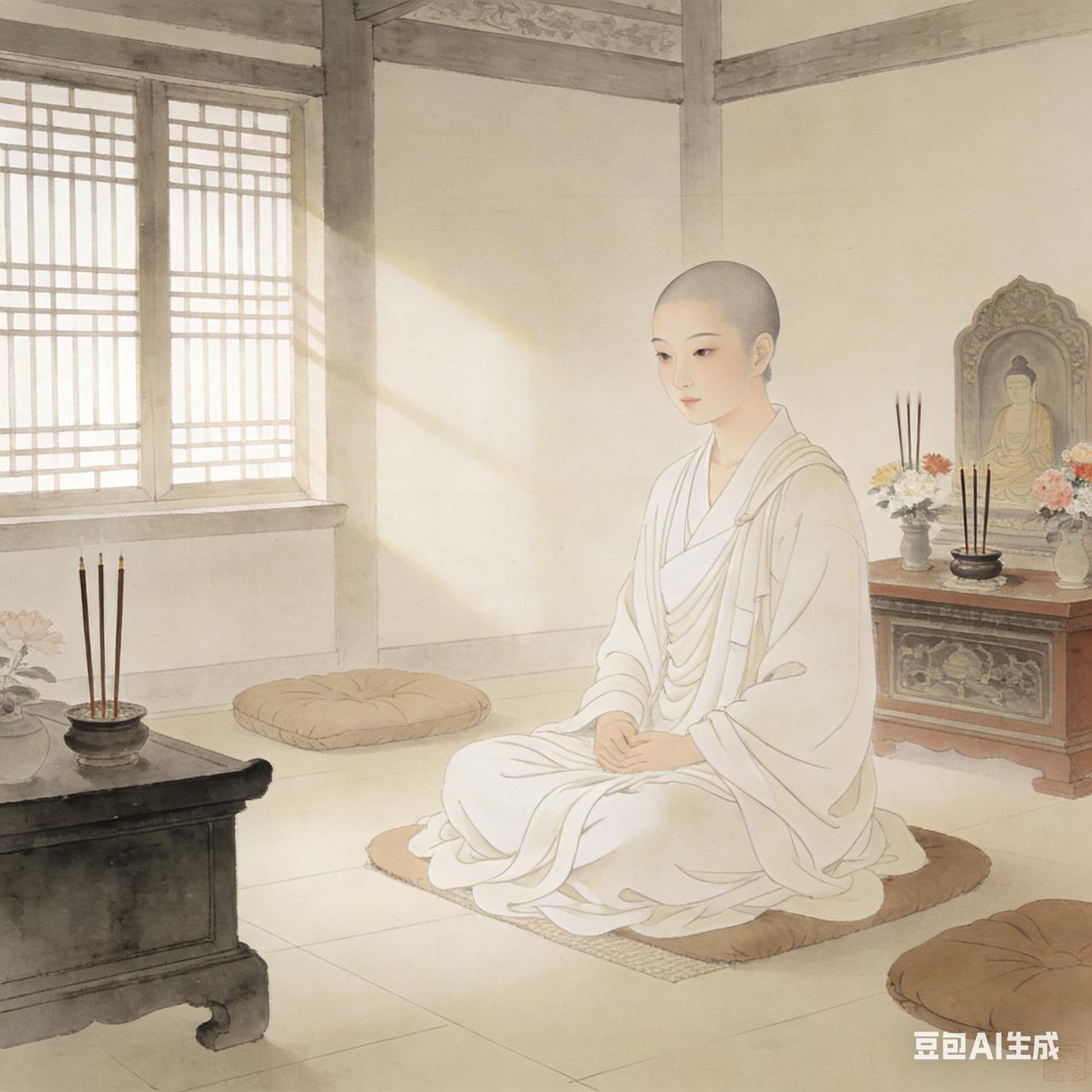 北宋时，桐庐有位名士叫龙靖，他的夫人宁氏原是一位尼姑。龙靖少年时是个纨绔子弟