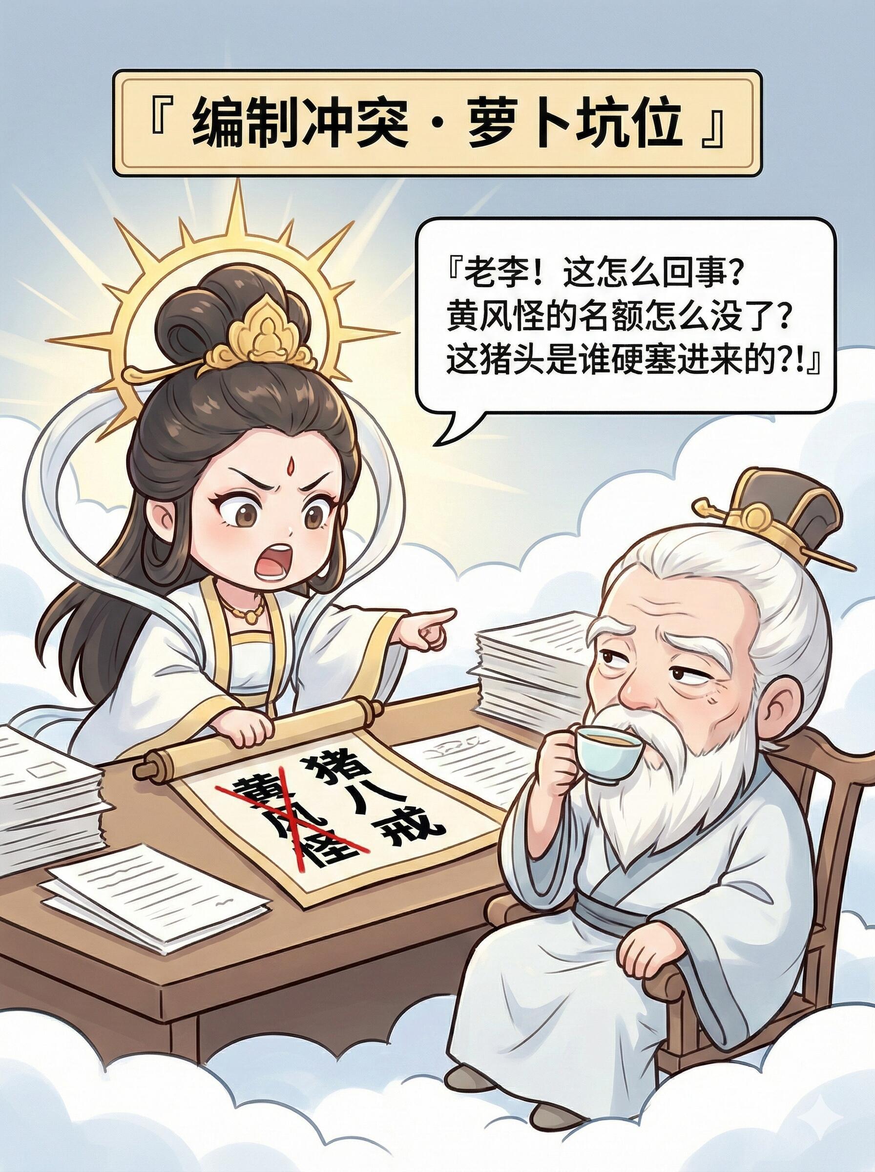 太白金星有点烦动漫化看到这张国风片场海报，瞬间被吸引。马伯庸原作中的神仙官场生态