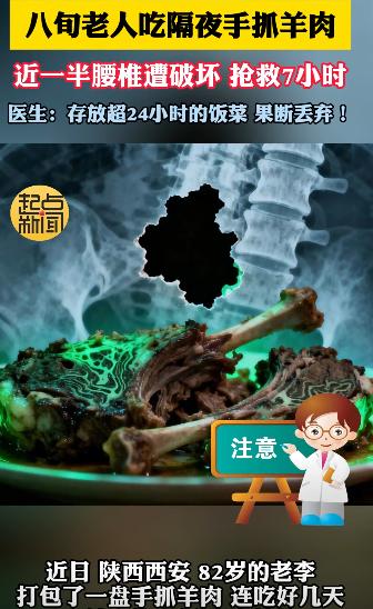 “这下后悔了吧！”近日，陕西西安，一82岁老人在饭店买了一份手抓羊肉没吃完，为了