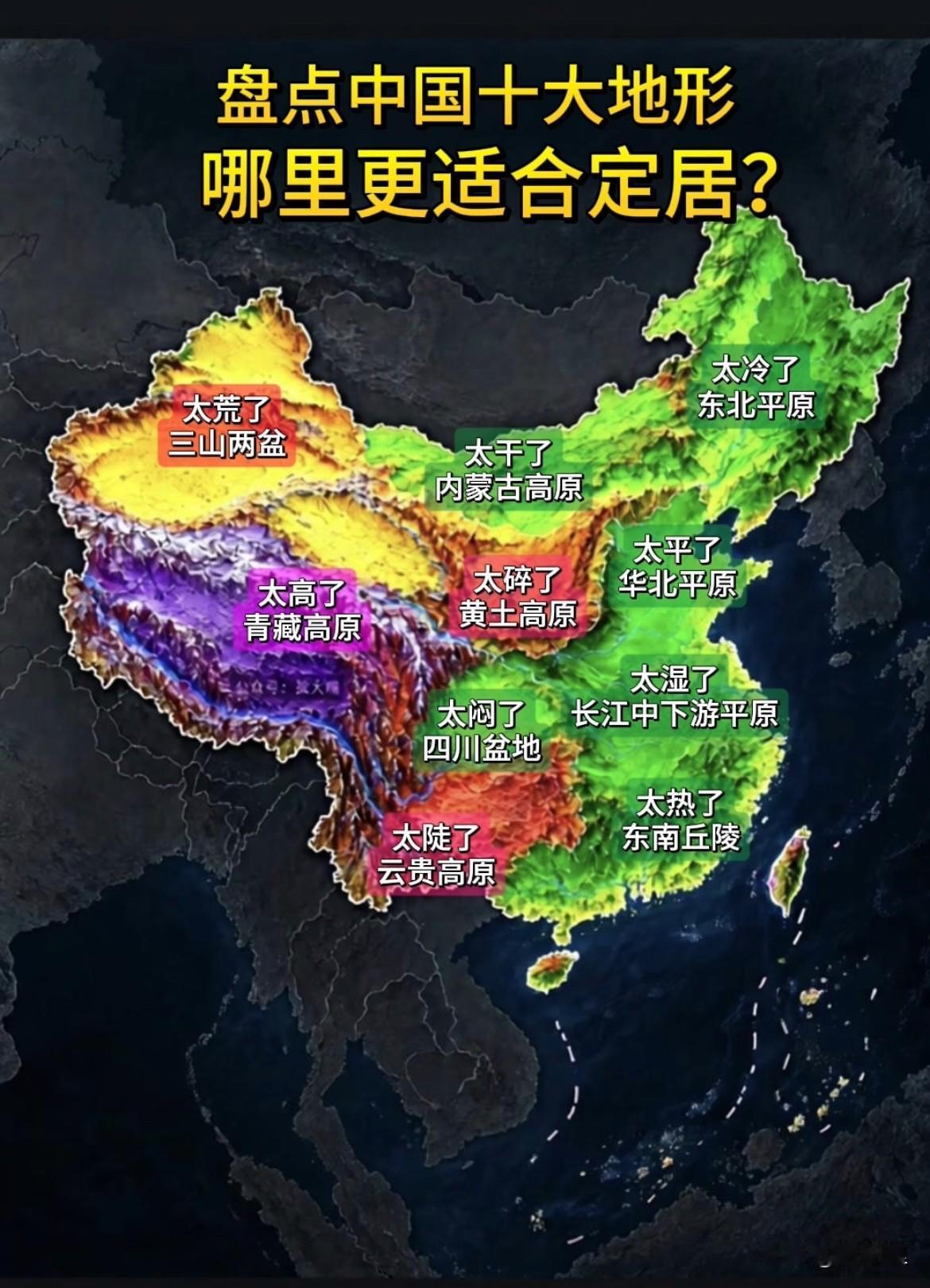 抛开现实生计，单论自然条件，哪里会是你心中的安家首选。我国人口分布，很大程度由先