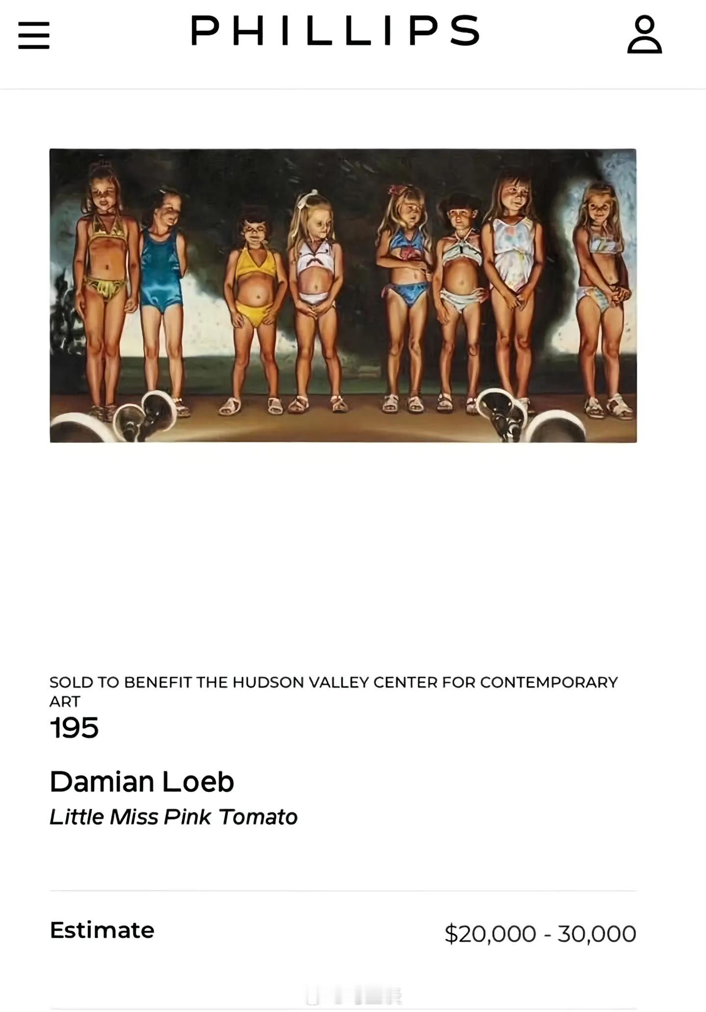 再给大家一点震撼：这幅画名字叫《粉色小番茄小姐》，是爱泼斯坦的藏品，目前处于拍卖