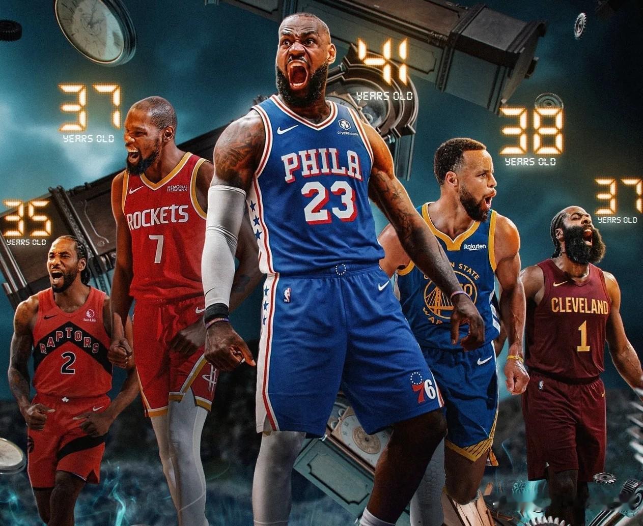 NBA五绝！1、詹姆斯，四冠，四FMVP，职业生涯末期在追逐最后一枚总冠军，在