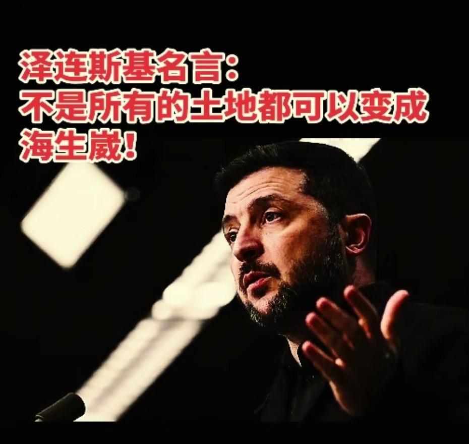 泽连斯基名言：不是所有的土地都可以变成海生崴！泽连斯基海参崴