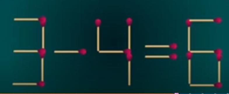 挑战来啦！看这用火柴棒摆的\3-4=6\，明显不对劲儿～现在你要当“
