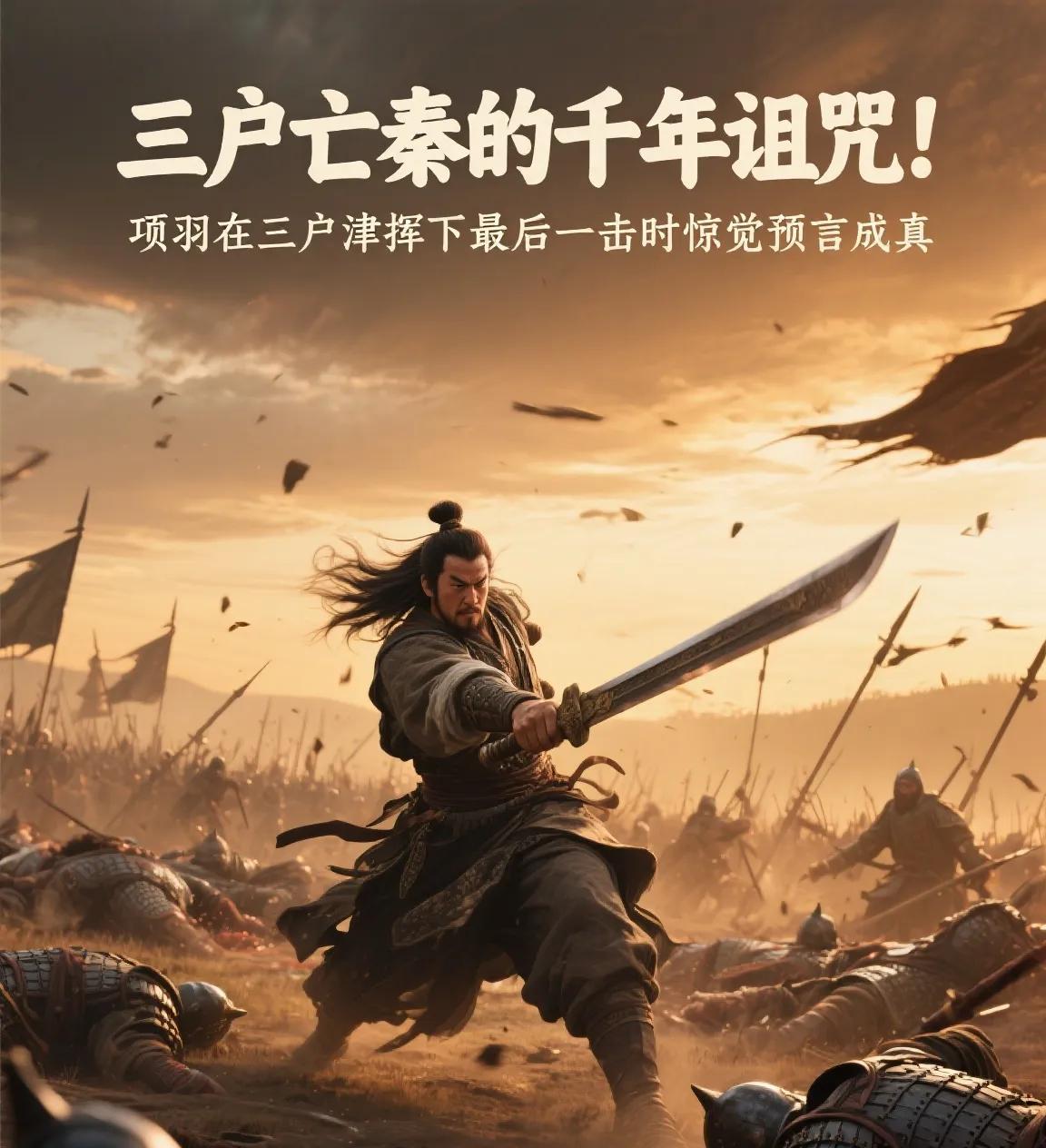 《三户亡秦的千年诅咒！项羽在三户津挥下最后一击时惊觉预言成真》