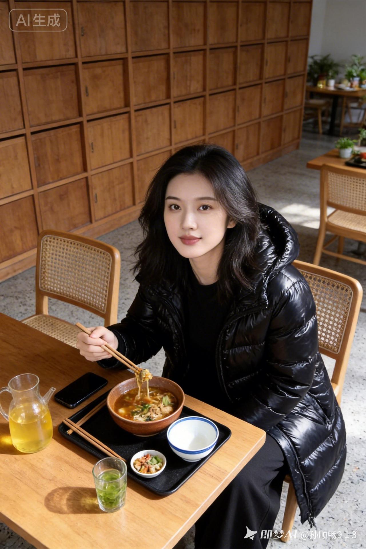 冬日暖阳下，享受一碗热腾腾的拉面🍜