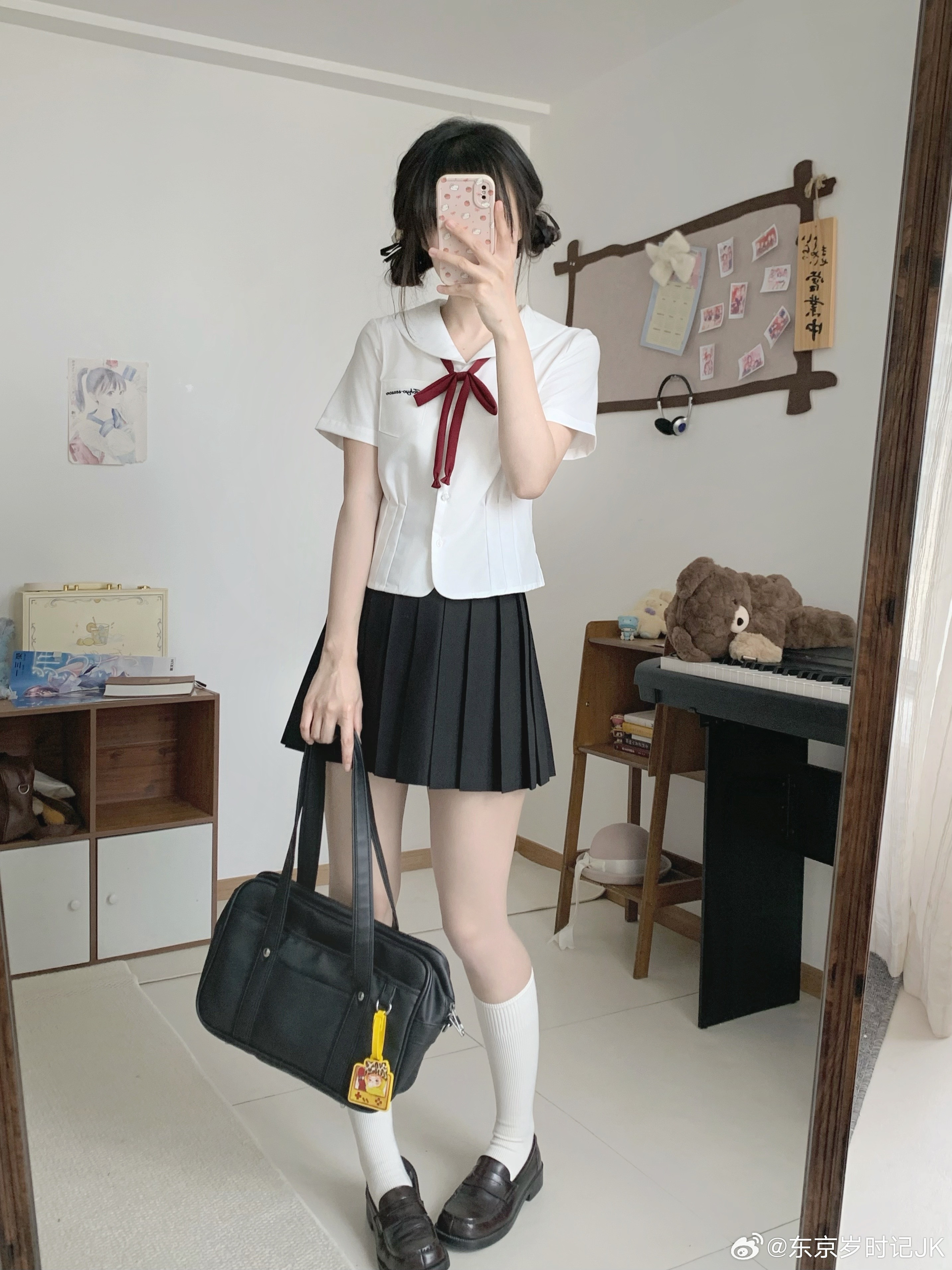 jk.♪⋆｡˚☪︎海军领日系少女好看的白衬衫有被海军领可爱到今天穿什么