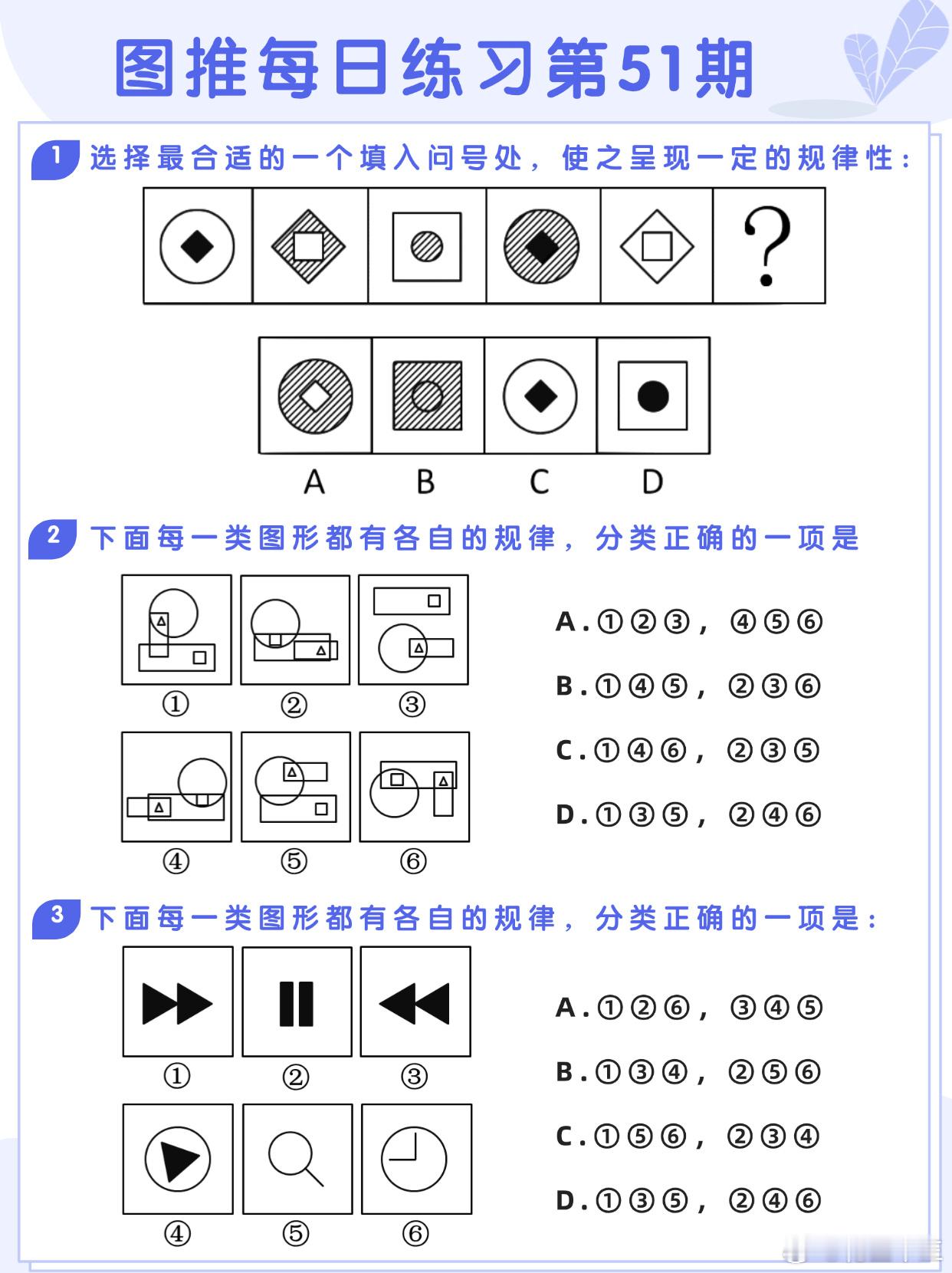 图推类比每日练习第51期图推难度：☆☆☆类比难度：☆☆☆决战公考省考事业单位​