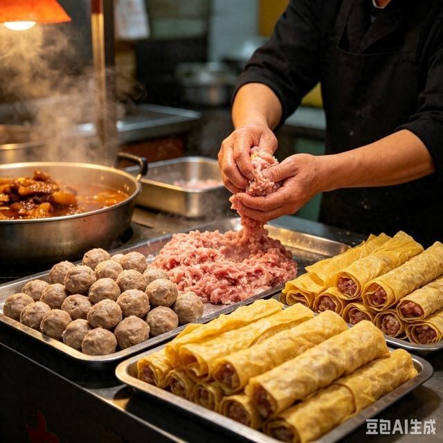 这哪是肉丸？这是下毒。连州一个熟食店，老板主动买来硼砂，掺进肉丸、腐竹肉卷里卖。