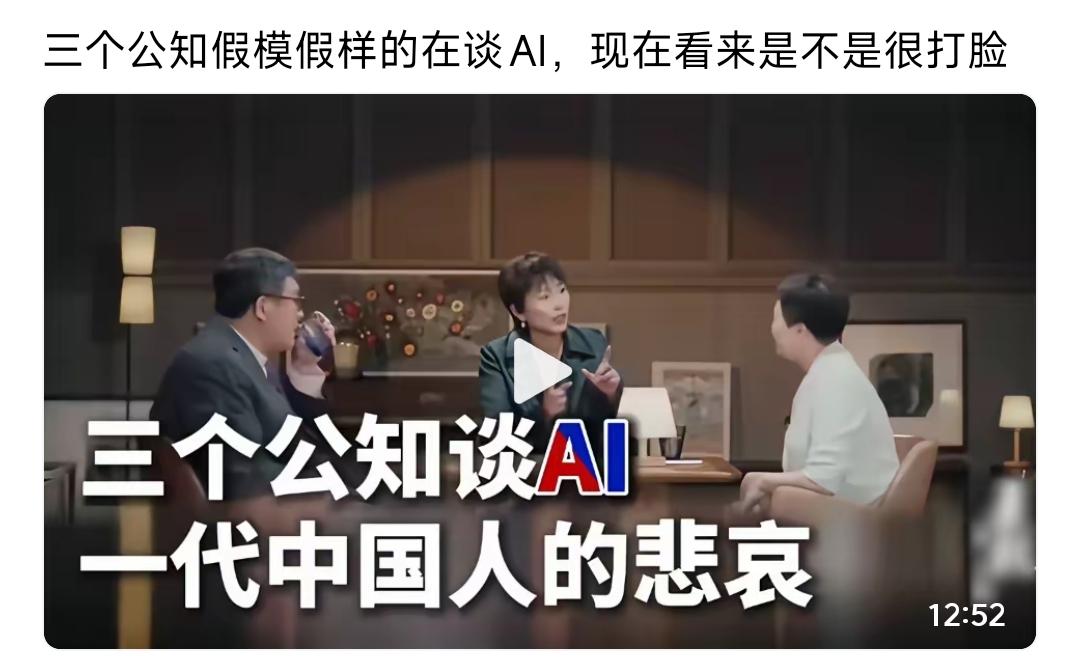 看了一个视频，ChatGPT刚出来时，三个一知半解的公知，一本正经的胡说八道