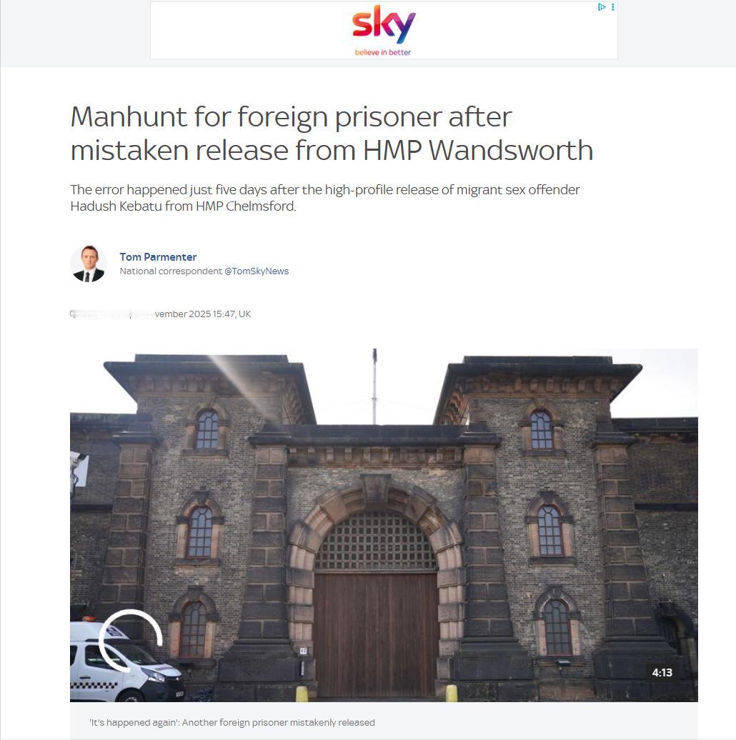 囚犯都能放错人，而且是连续两次，未查出的或更多！英国这帮草台班子真没闲着，又在给