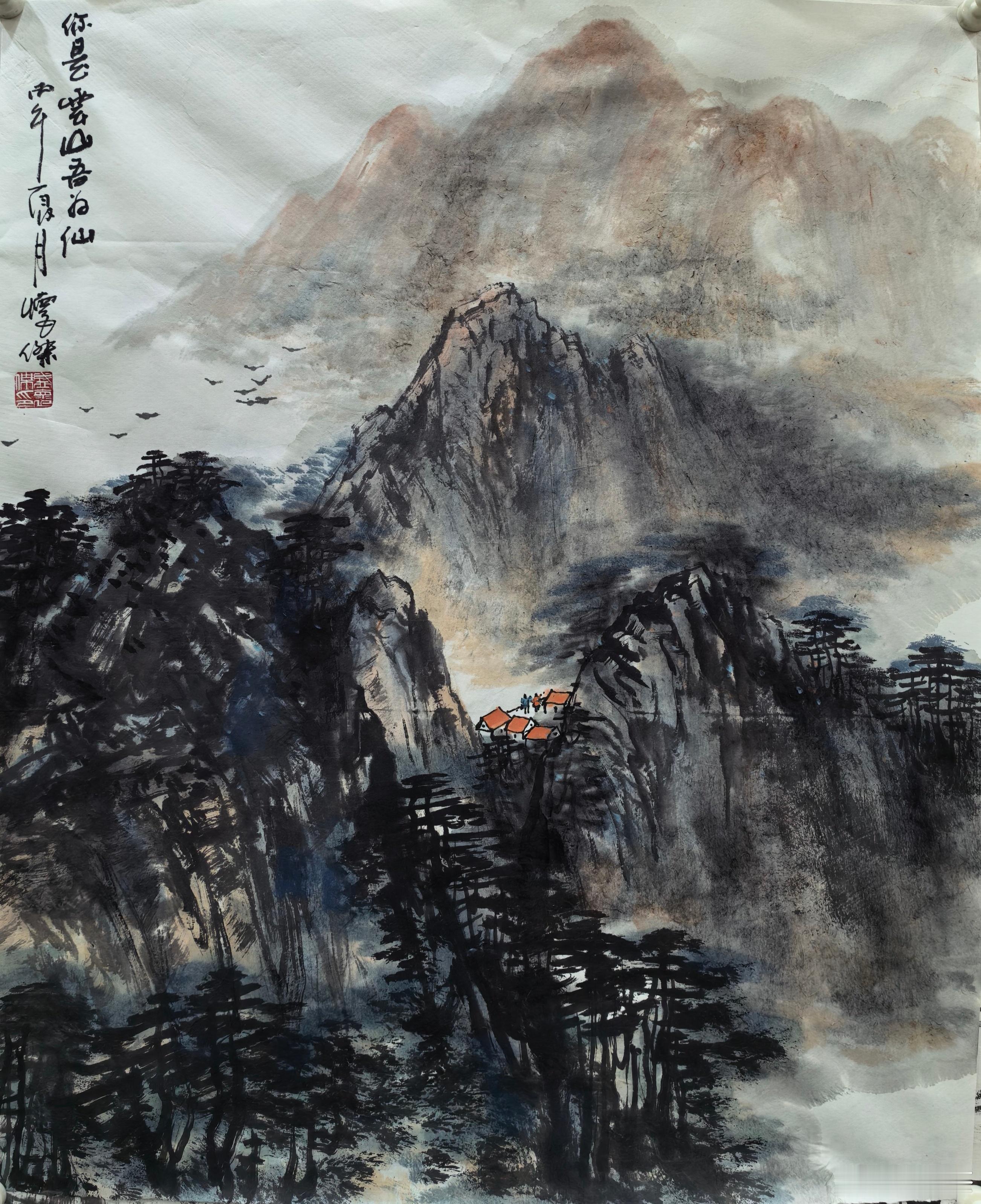 书画家盛怀杰绘画中国画也称国画，是中国传统文化最珍贵的国粹。现在画国画的人越来
