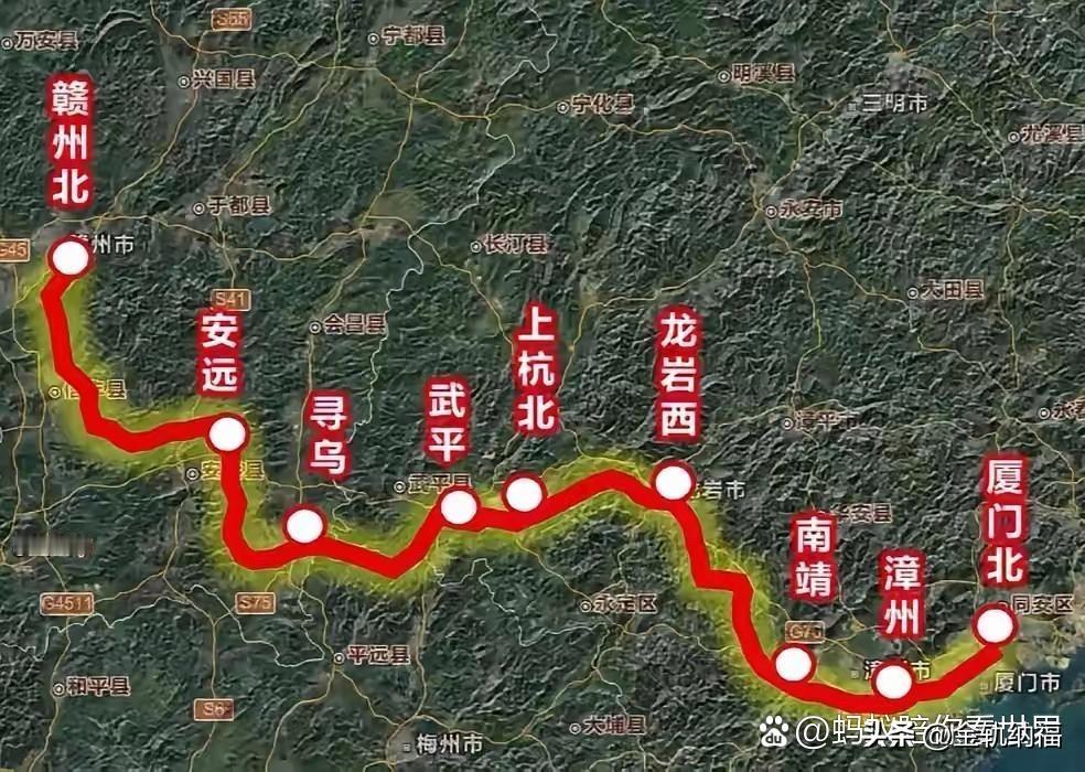 赣龙厦高铁可是备受关注！国家“八纵八横”高铁网厦渝通道就差它这最后一环了。这条高