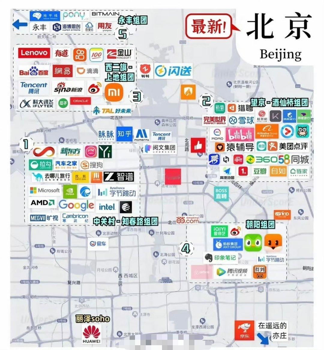 北京为什么被称为互联网之都，看看地图就明白了​​​