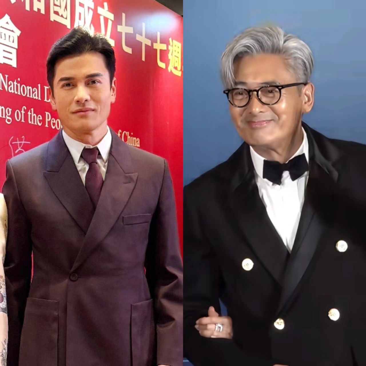 真没想到，周润发和吕良伟竟然同岁，这状态差距也太明显了！吕良伟身姿挺拔、黑发浓密，精气神十足，看上去