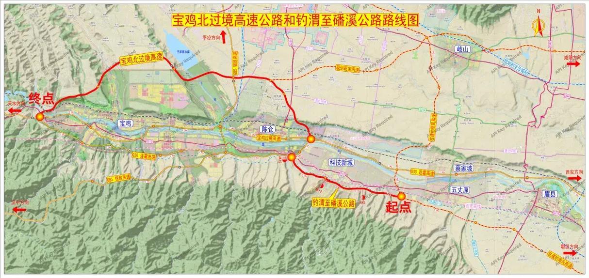 宝鸡63.5公里高速环线：3.02公里共线背后的交通大棋局宝鸡北过境和钓渭至