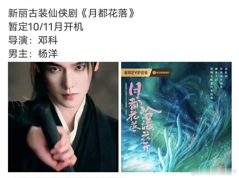 杨洋怎么又回去接古偶了，还是仙侠​​​