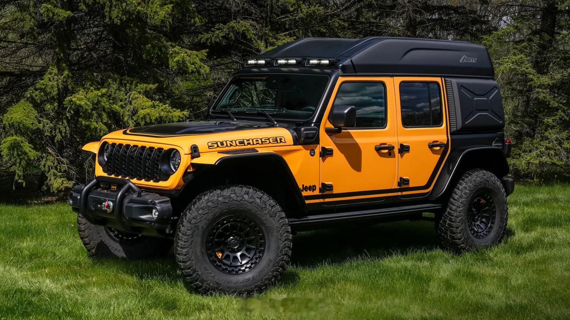 JEEP牧马人喜欢野营的朋友，一定会喜欢这套装备：JEEP车顶帐篷，这不是逃离