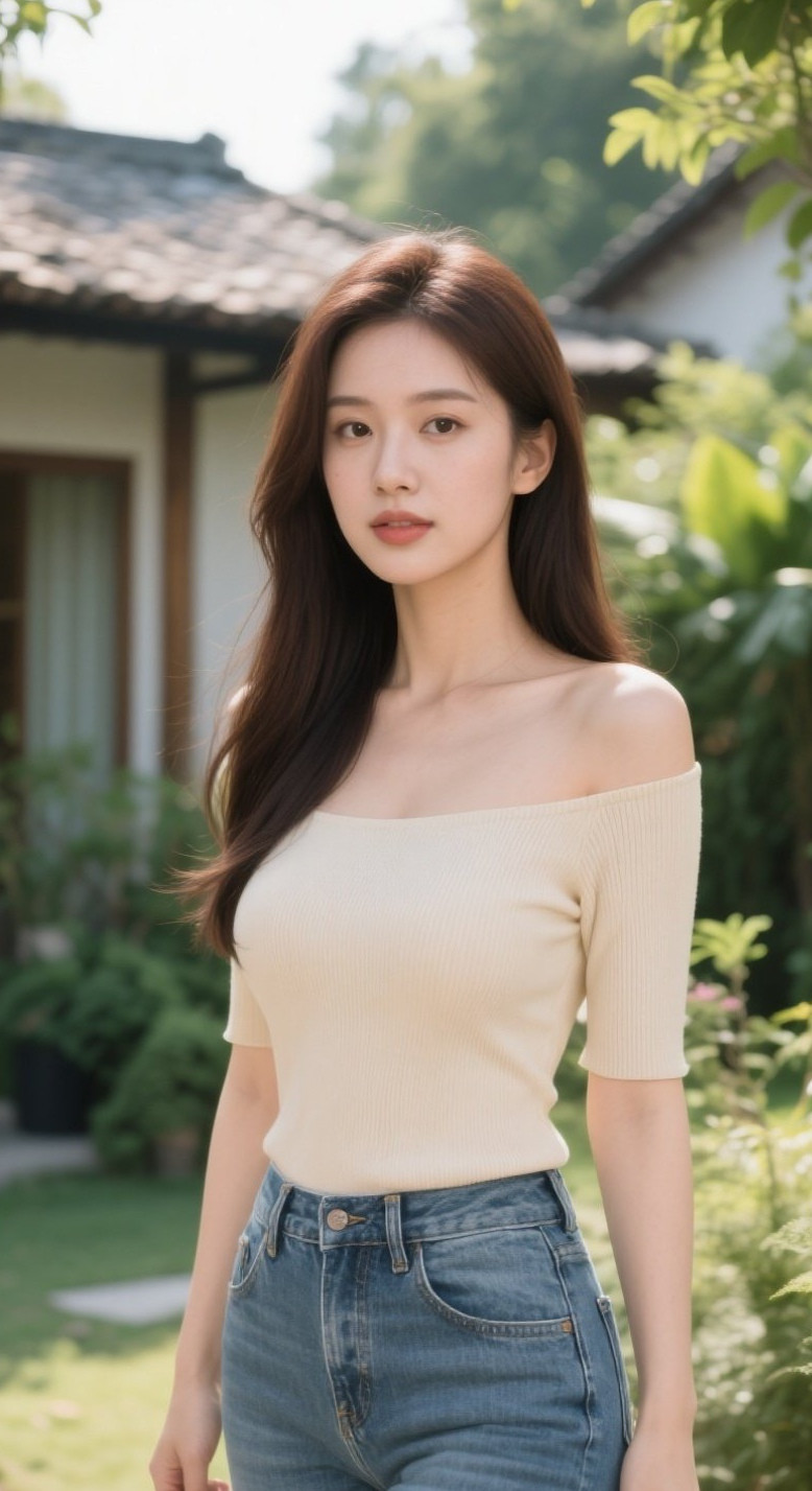 知性少妇展风姿，气色超好如画中仙