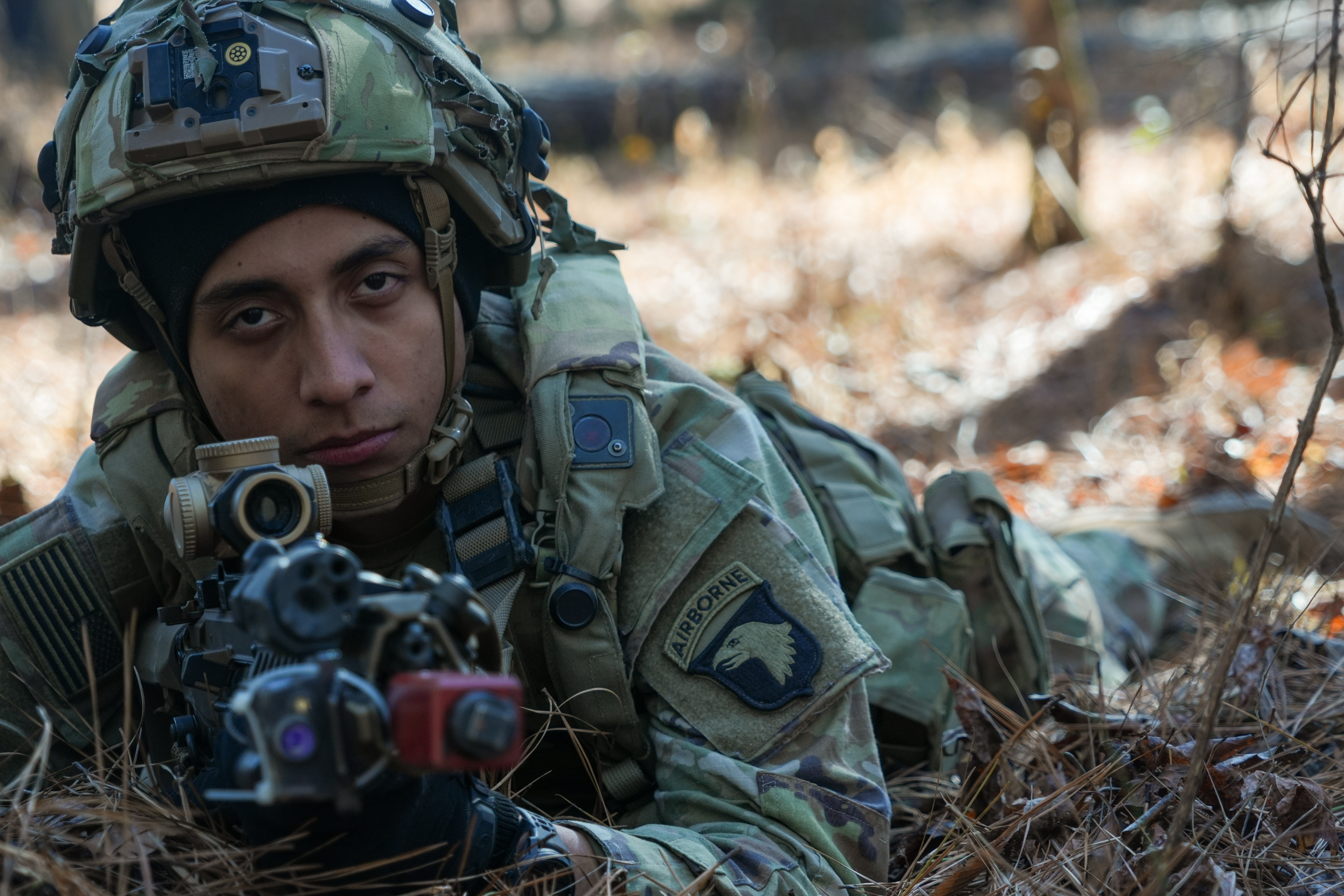 101空降师OLE26.1演习，部分人员的M7步枪安装了vortex最新的AM