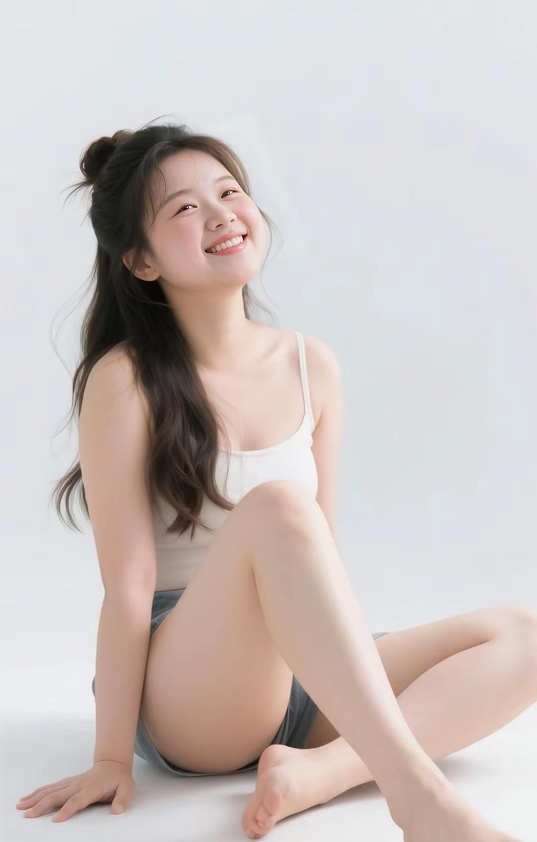 《七律·小太阳》素衣轻覆若云裳，笑靥盈盈带暖光。眸底清泓摇潋滟，发间柔蔓绾疏
