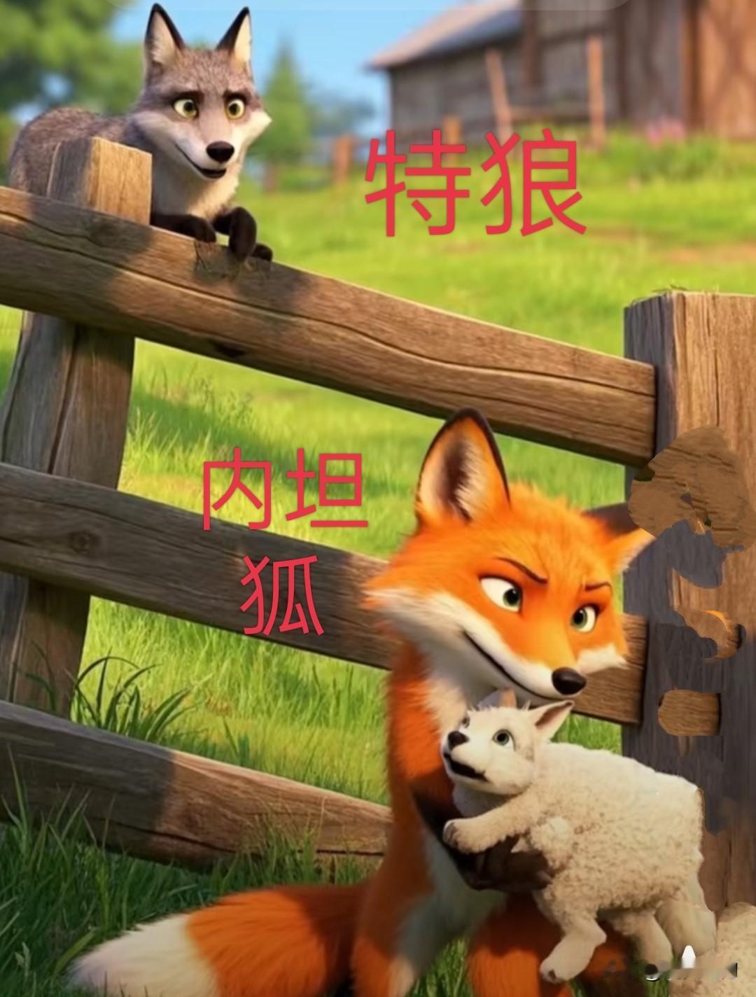 新的一年来了，觉得狼与狐一起来羊圈偷羊的故事很有趣。下一个目标将是谁呢？狼与狐狸