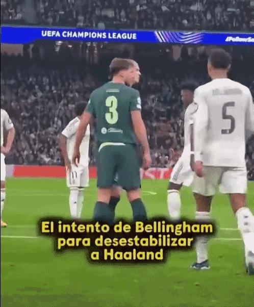 今晨曼城反超皇马的一球，是哈兰德制造点球并亲自罚中。但就在哈兰德罚球之前，贝林厄