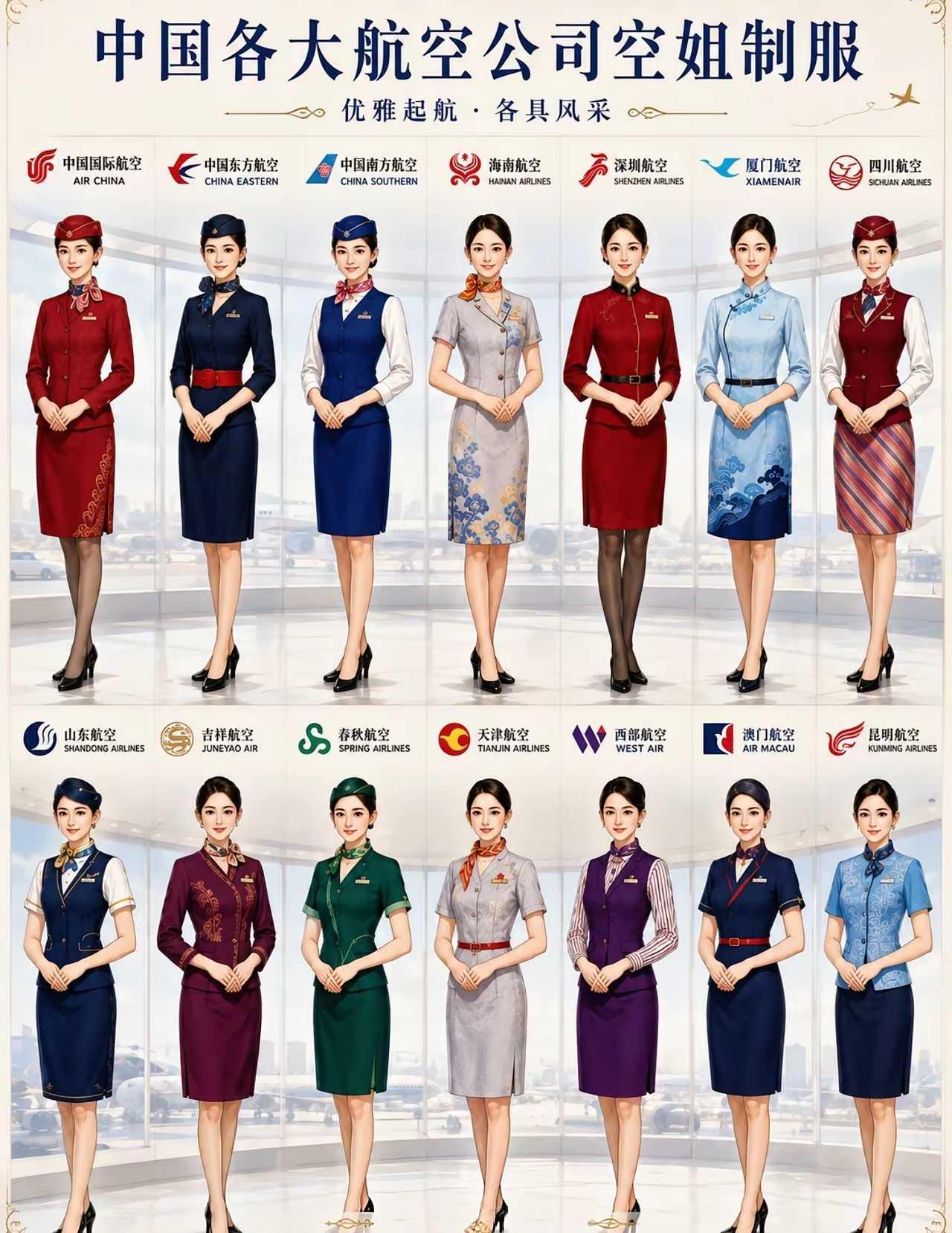 【投票】中国各个航空公司空姐制服，哪家最美？