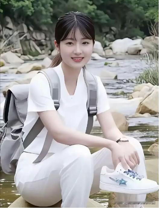 这位美女实在是太好看了，看着真养眼，怎么看都是那么舒服的。鹅蛋脸，柳眉、杏眼、菱