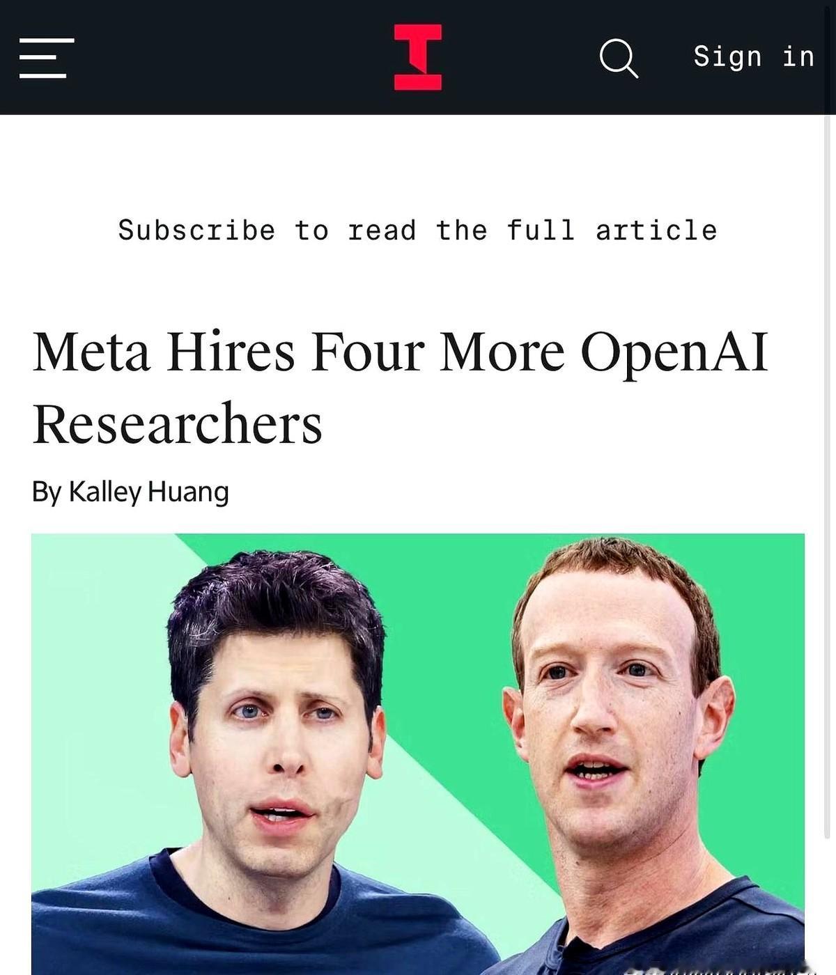 Meta又撬走OpenAI四位华人大神！6月底扎克伯格亲自出马挖角，清华北大