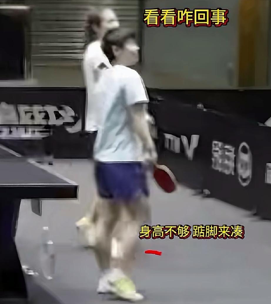 各种状态的莎莎，太搞笑了！图一，想看热闹又够不着，那就垫脚看看吧。图二，别人