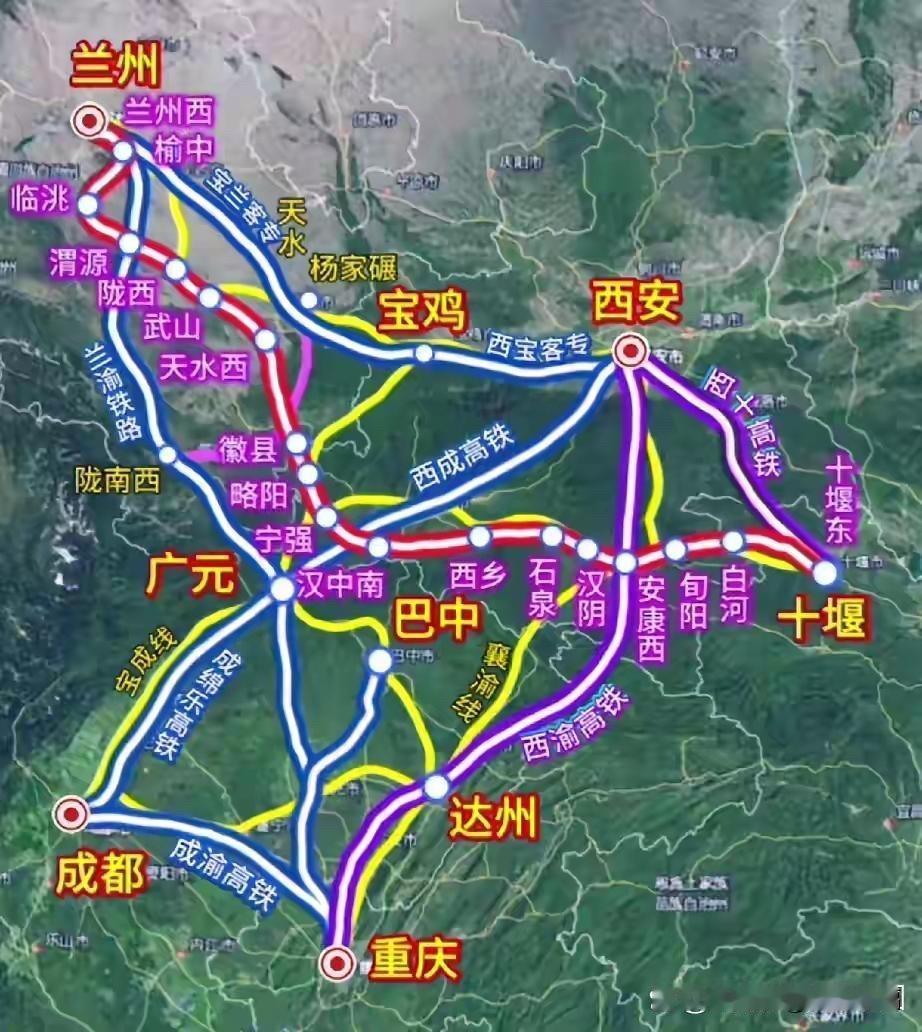 重庆，成都之间都修第三条高铁了，而兰州规划了一条兰天汉高铁，却被说线路平行，难道