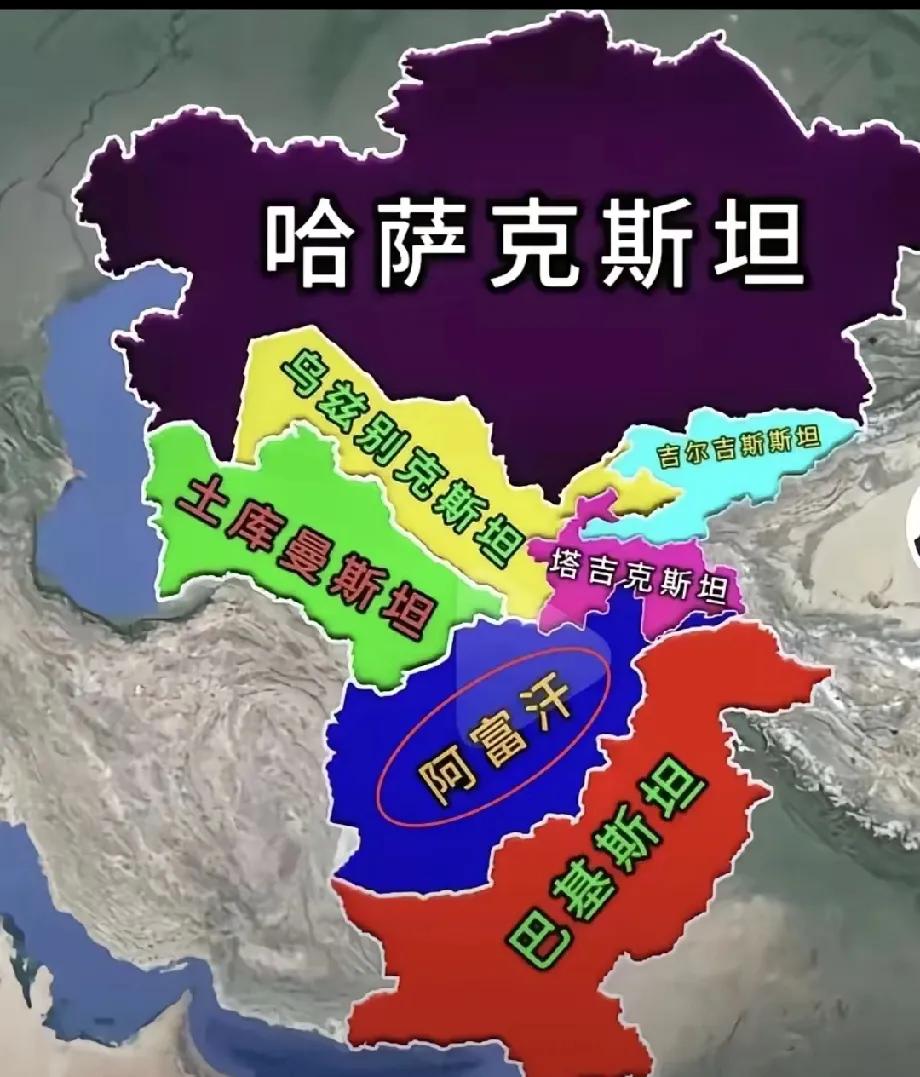 阿富汗的瓦罕走廊又细又长，真是太有意思了！不但与中国接壤，而且正好把塔吉克斯坦和