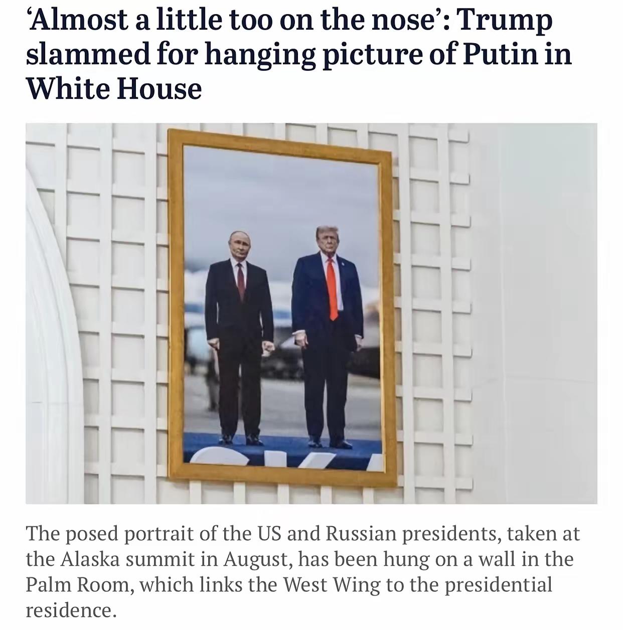 普京照片挂进了白宫，泽连斯基在领土上不可能不做让步了！除非，泽连斯基有了这个待遇