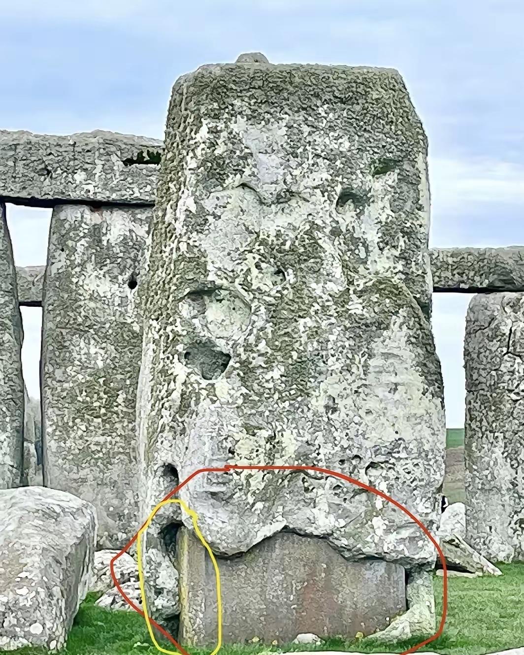英国巨石阵可能就是个笑话！巨石外皮剥落，竟然露出了里面的钢筋水泥，这个号称50