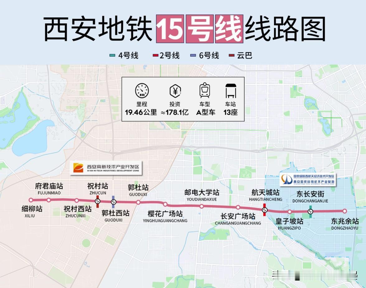 西安地铁15号线年底开通！未来5年唯一新线，藏着这些硬核亮点西安地铁15号线