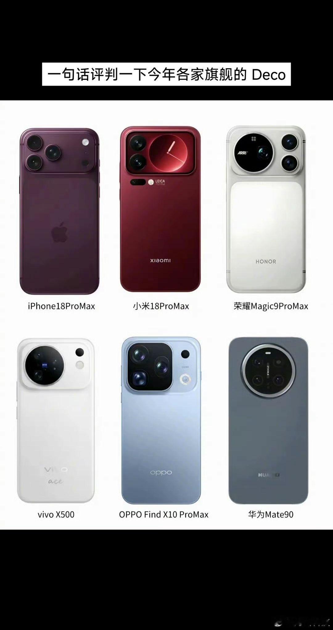 Xiaomi18Pro真机实拍图，黑/白/粉/蓝四个颜色，Pro是骁龙8E6，ProMax是骁龙8E