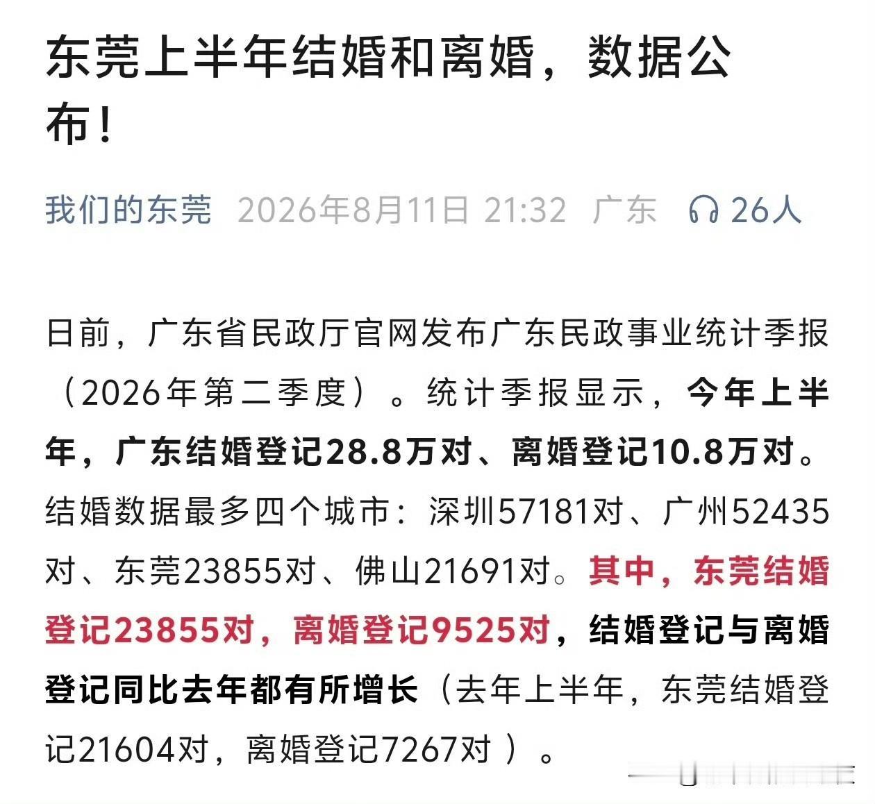 广东省各市的离婚率公布[捂脸哭]清远，河源那么高？