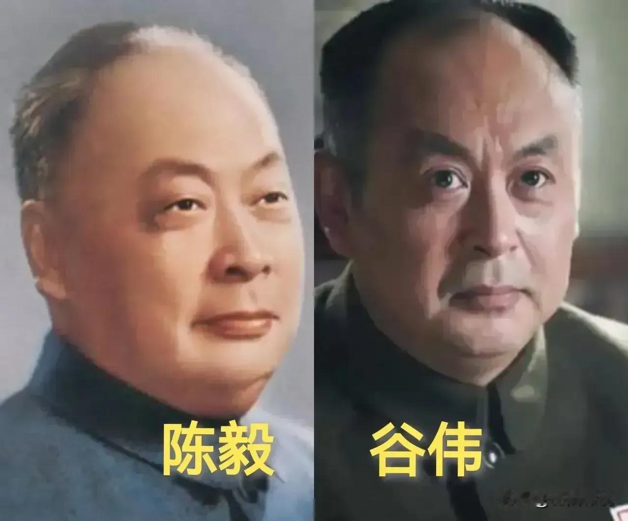演过陈毅的刘锡田。演过陈毅的谷伟。演过陈毅的张嘉译。张嘉益是实力派老戏骨，