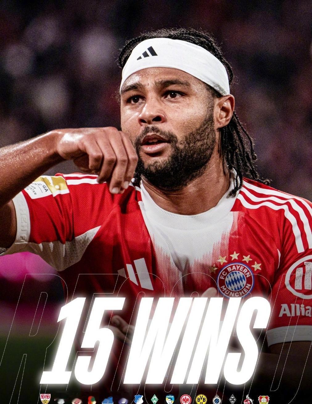 足坛短讯！★太疯狂！拜仁已经开季15连胜了！★C罗职业生涯总进球数已经达到