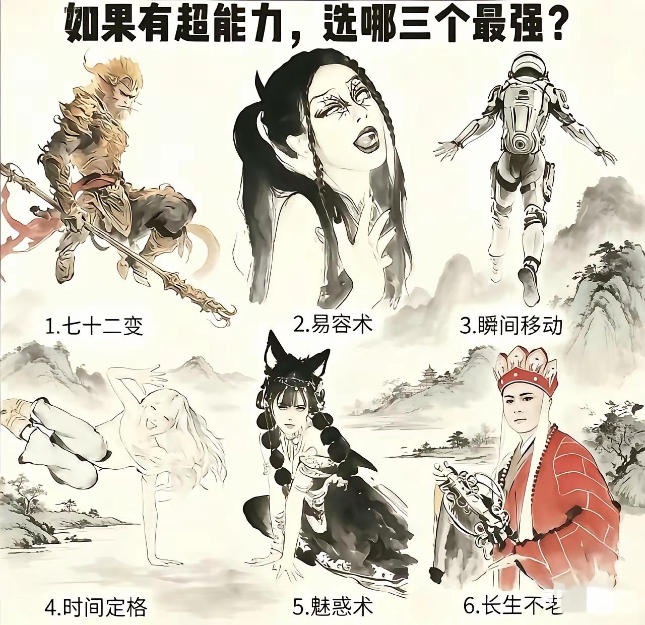 如果有超能力，你怎么选？