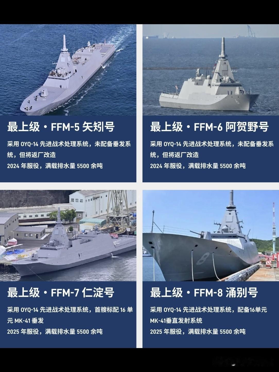 知己知彼百战不殆，小日子的主力战舰，也不知道每个舰队能分到几艘。就这些放在全球都