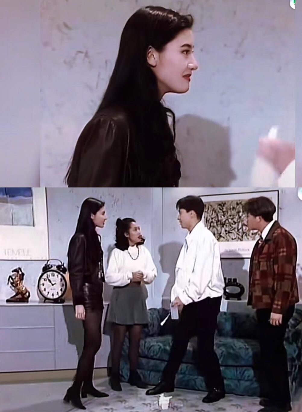 绝了,朱茵也算是出名的美女但在李嘉欣面前,真是被衬得又矮又黑还土。那个没滤