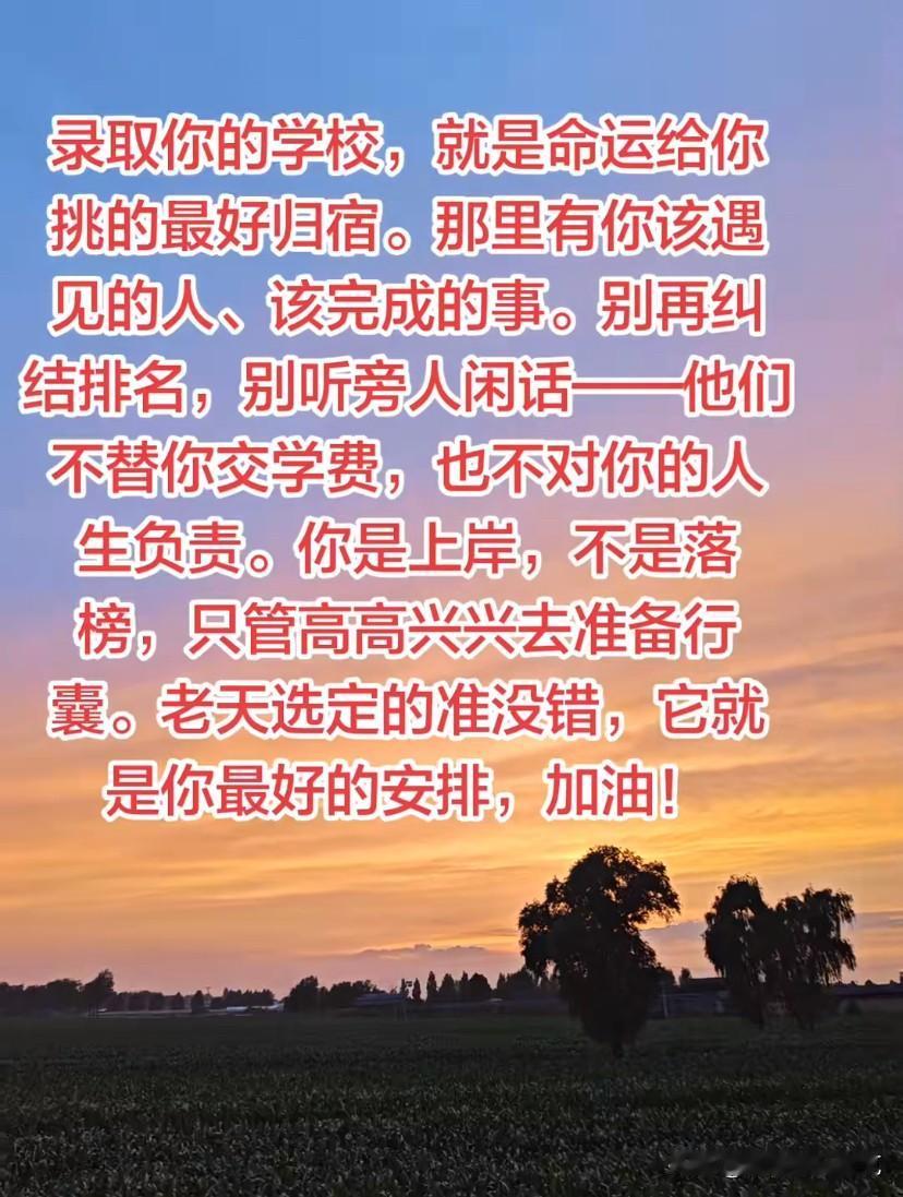 记住，一切都是最好的安排！我儿子上初中在学校开始混，打架，调皮，初二一年都没有