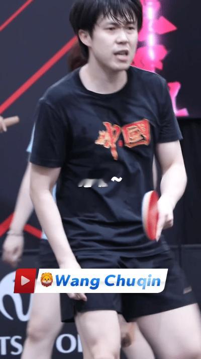 王楚钦很大一声“瞎啦”，真是狠起来连自己都骂。但是训练时也是很可爱的。2.