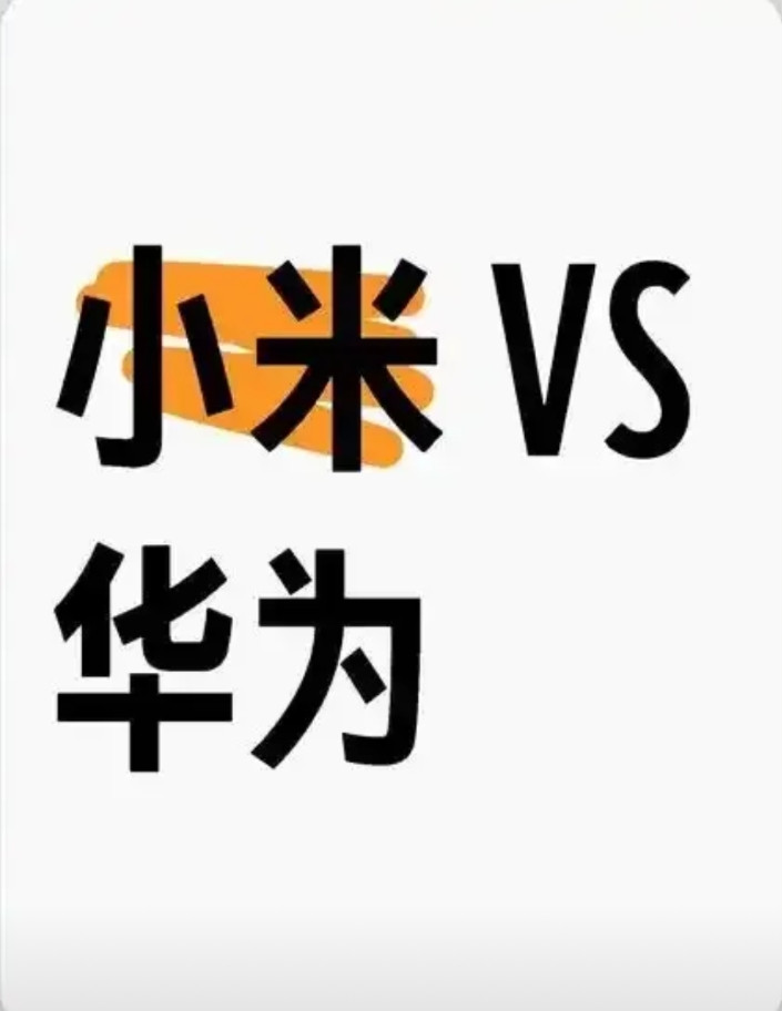 有什么好争吵的？华为和小米都是同一个级别、同一档次、同样水平的科技公司，大家半斤