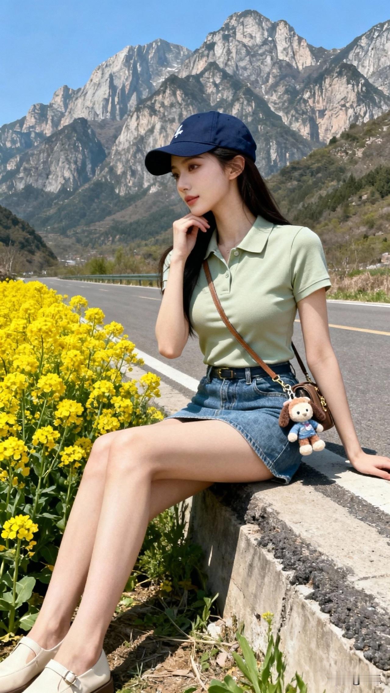 🌿春日奔赴山海花海，怎么穿才能既舒适自在，又能随手拍出清新大片？这套“休闲感+