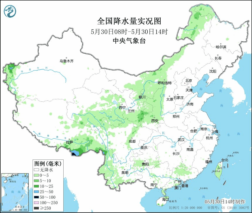 【强降水】昨天到今晨，高空槽和冷锋导致北方地区降水不断东移，另外西南和华南部分地